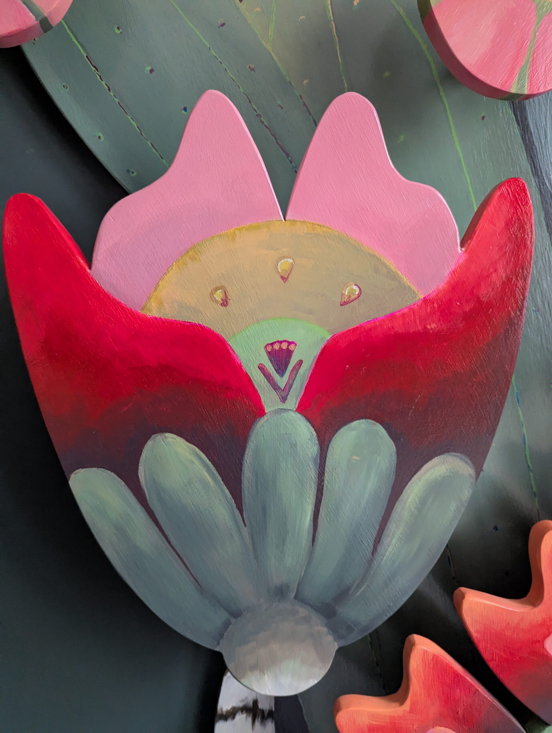 Floral wall hook - flower