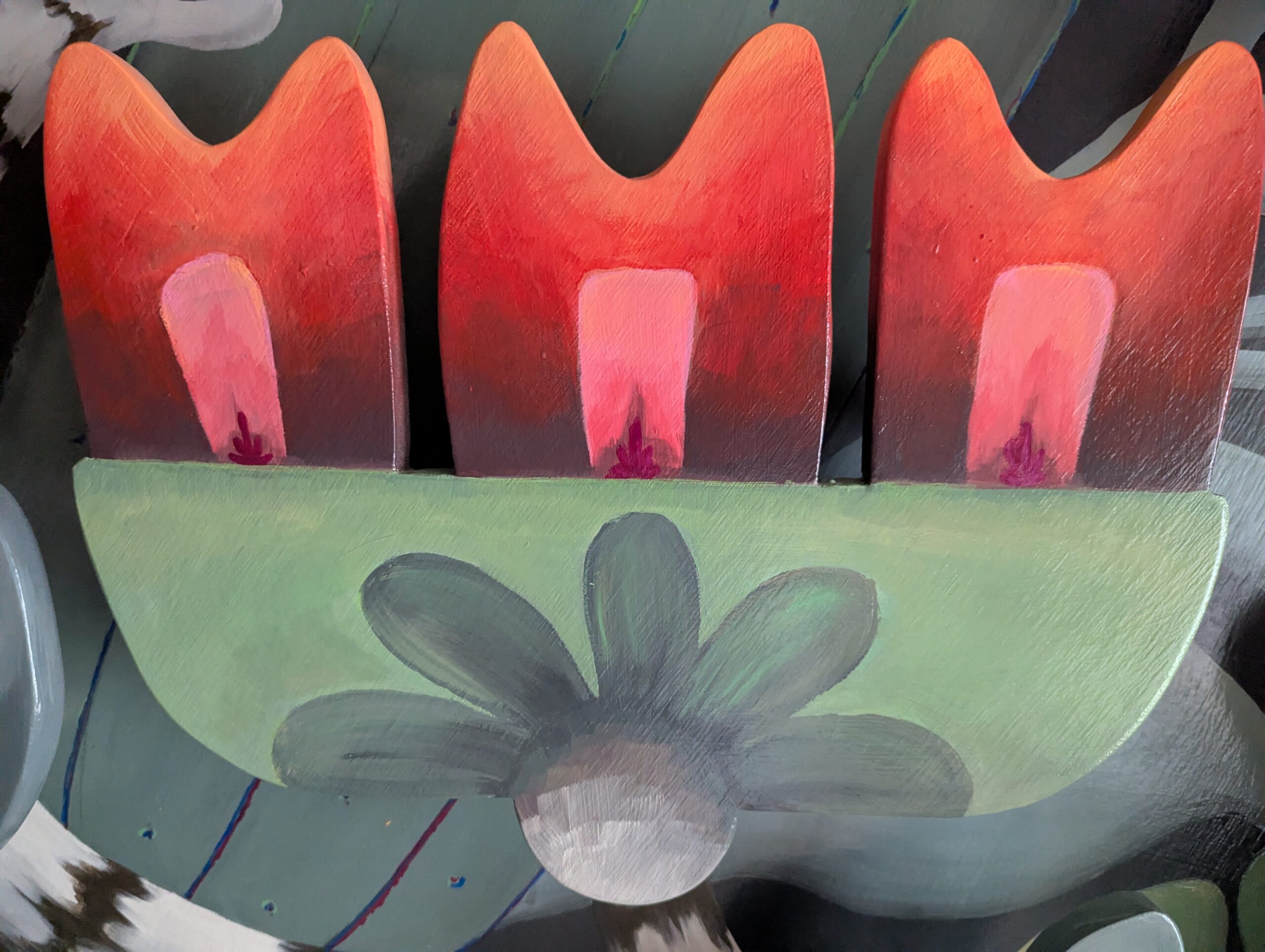 Floral wall hook - flower