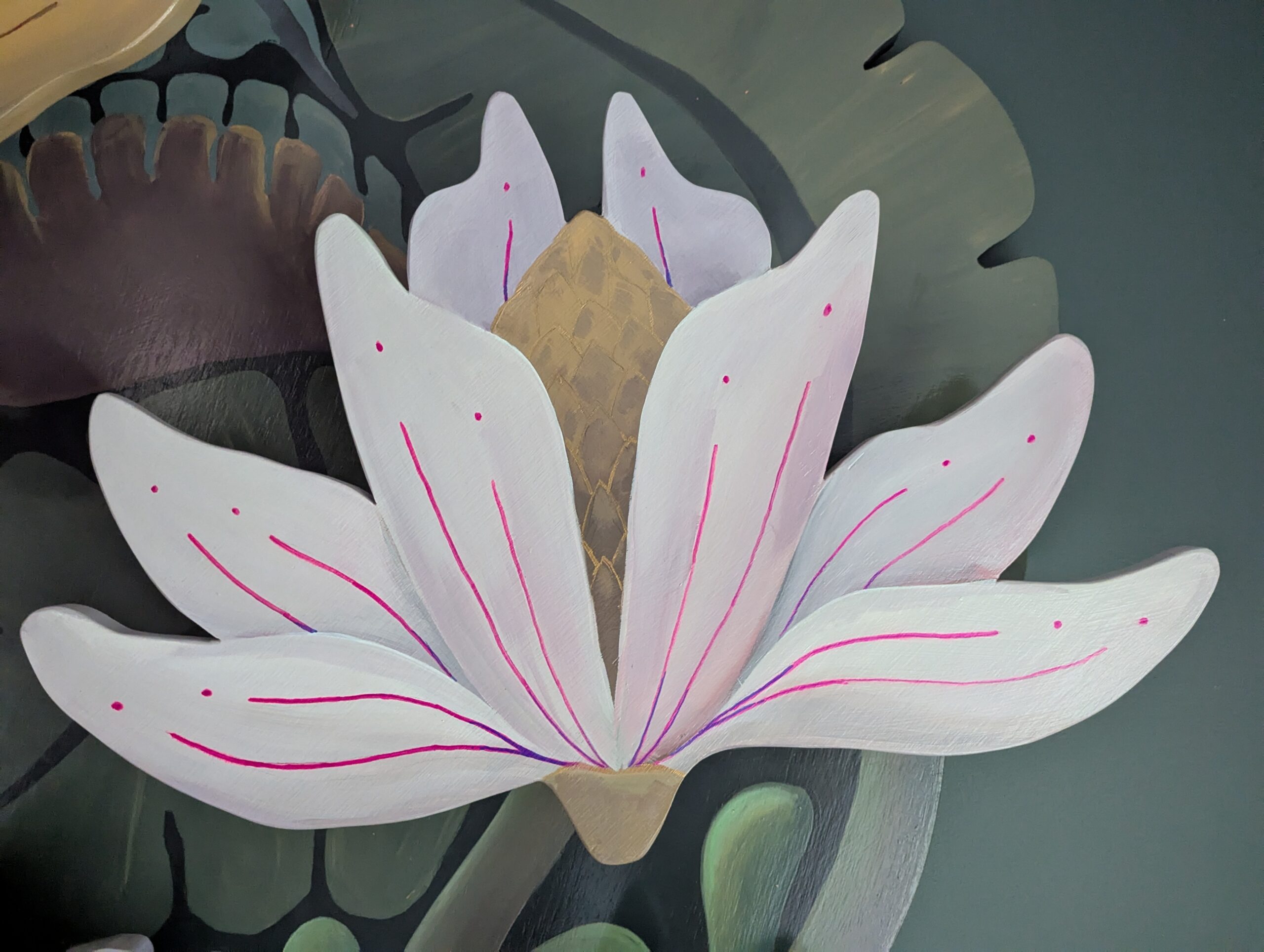 Floral wall hook - flower